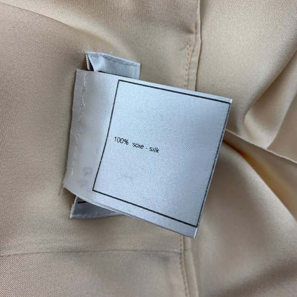 CHANEL AI098 03A Champagne Silk Layered Skirt - Picture 5 of 6